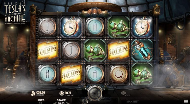 Nikola Tesla's Incredible Machine slot bonus win