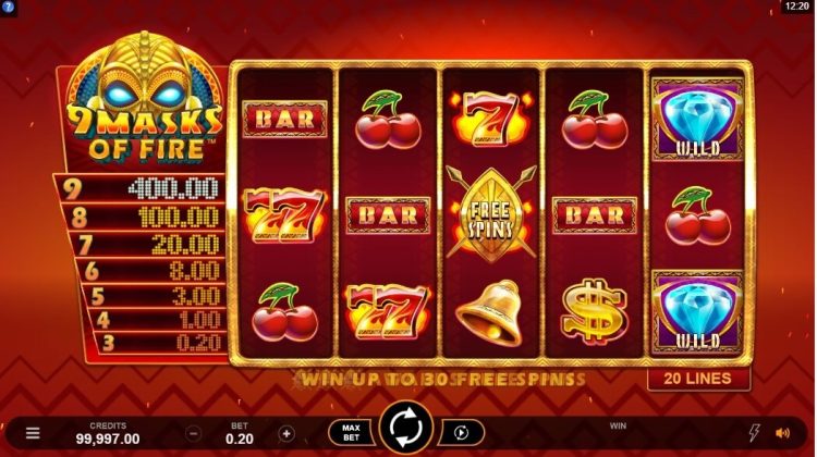 9 Masks Of Fire Microgaming slot