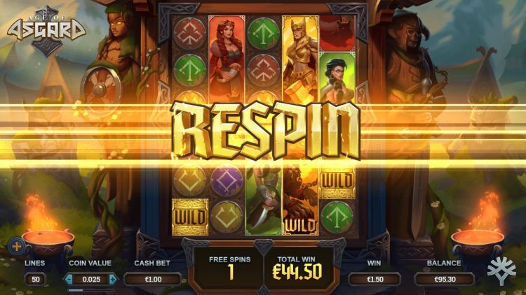 Age of Asgard online slot Respin bonus