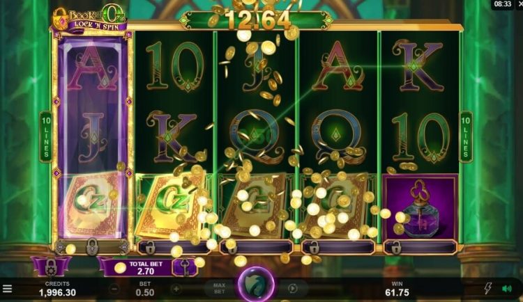Book of Oz Lock n Spin gokkast Microgaming