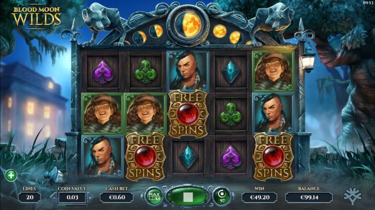 Blood Moon Wilds slot bonus trigger