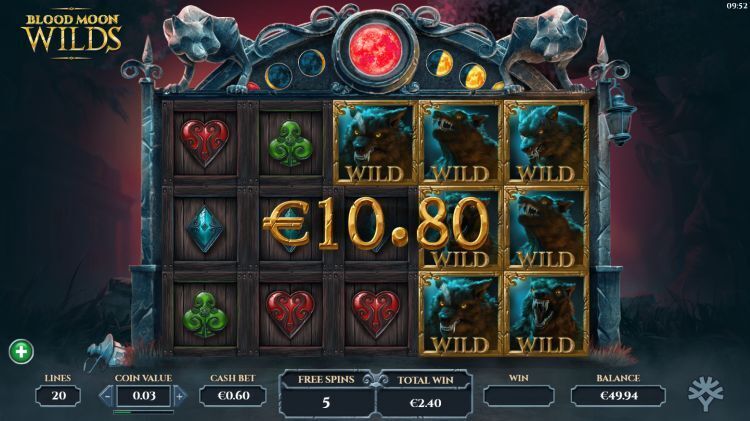 Blood Moon Wilds slot bonus win