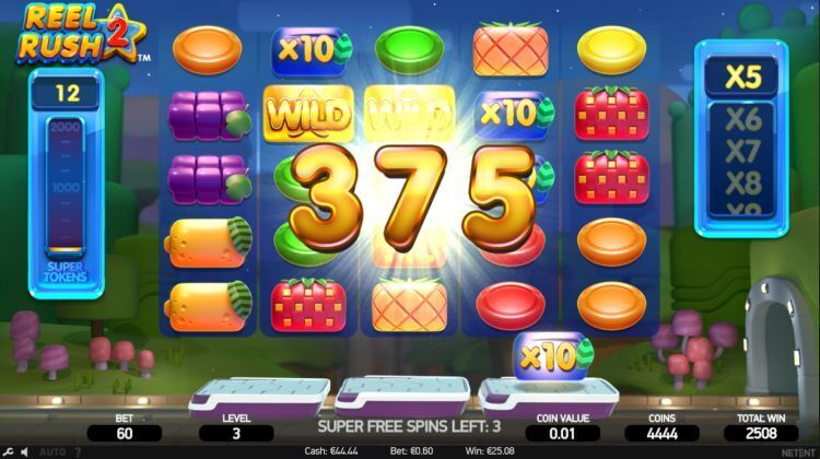 Reel Rush 2 slot review free spins win