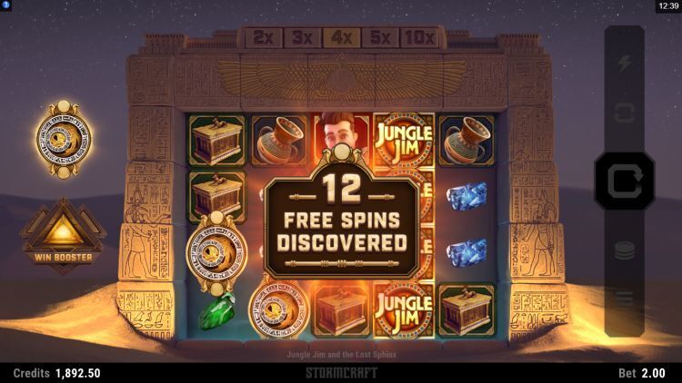 jungle jim and the lost sphinx microgaming free spins trigger