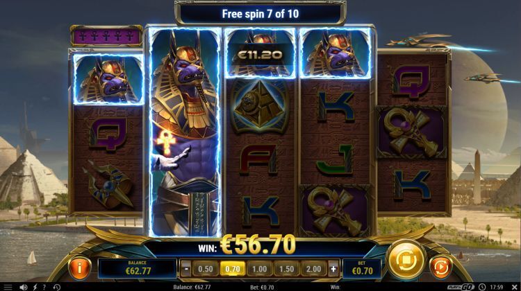 Ankh of Anubis Free Spins bonus