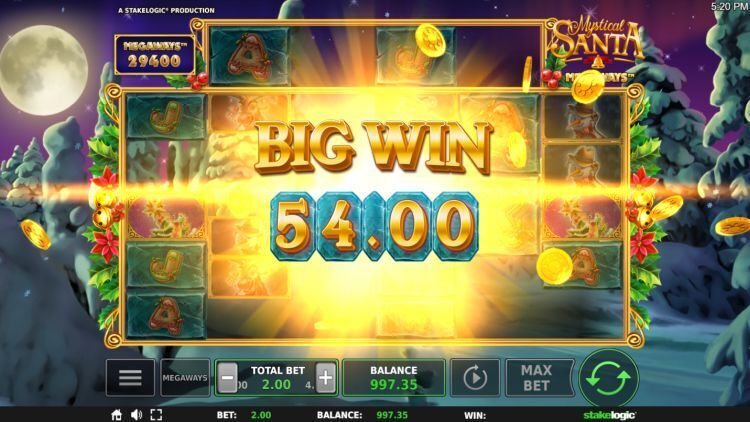 Mystical Santa Megaways slot review stakelogic big win