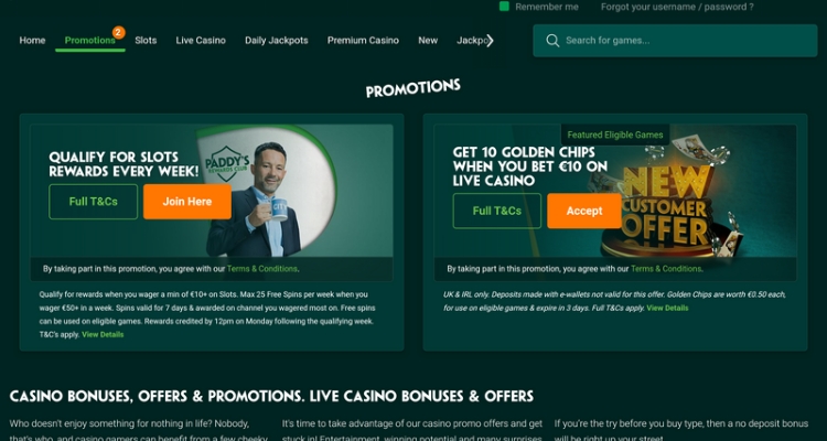 Paddy Power – Promoties en Bonussen