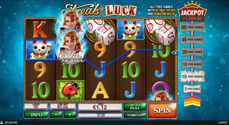 Streak of luck playtech review free spins trigger