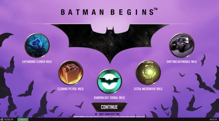 Batman Begins gokkast gameplay