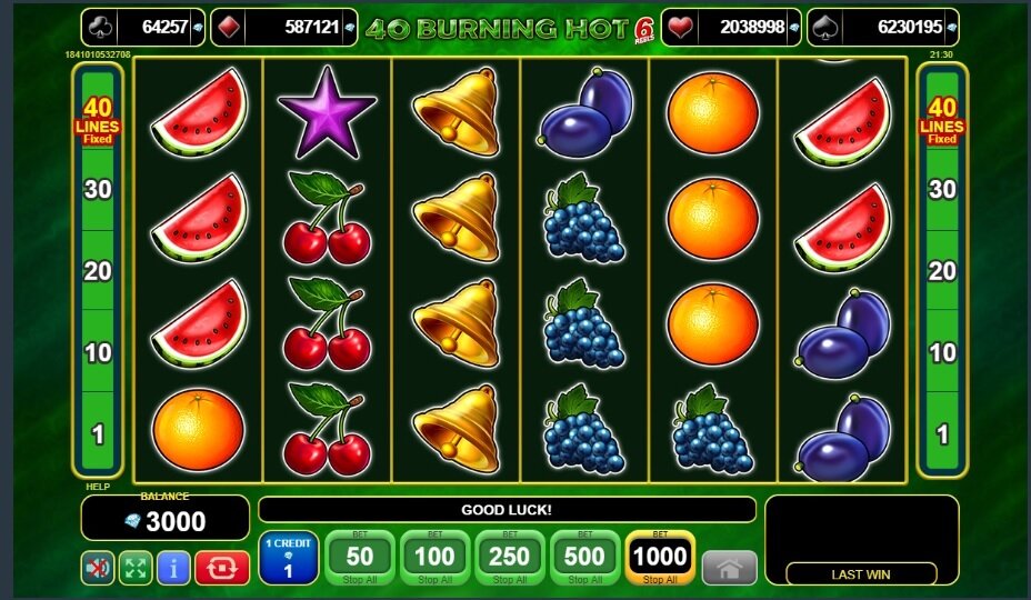 40 Burning Hot 6 Reels slot
