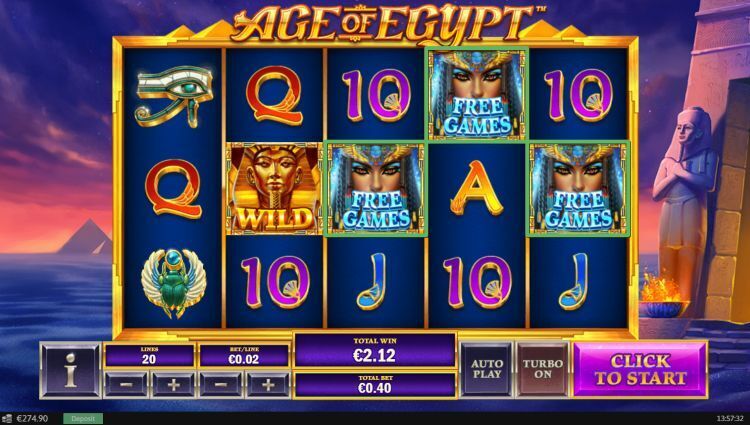 Age of Egypt slot review Playtech bonus trigger