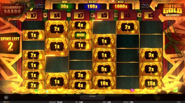 Aztec Gold Megaways slot bonus feature win