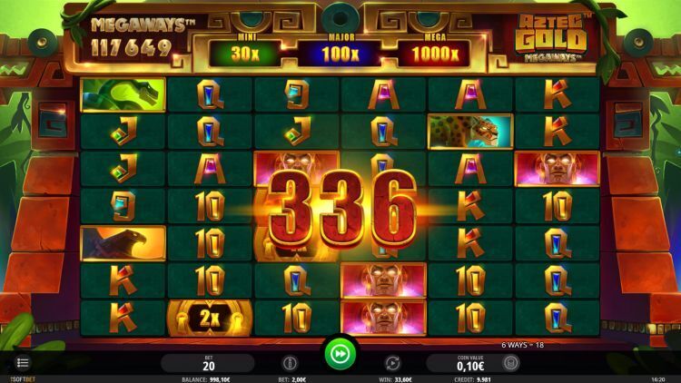Aztec Gold Megaways online slot win