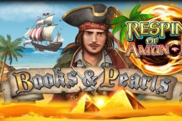 Books and pearls respins of amun re slot logo