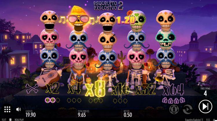 Esqueleto Explosivo 2 Thunderkick slot bonus win
