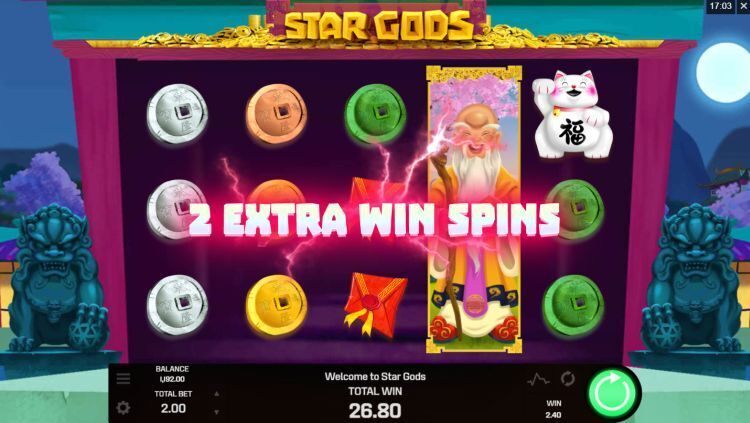Star Gods online slot bonus win