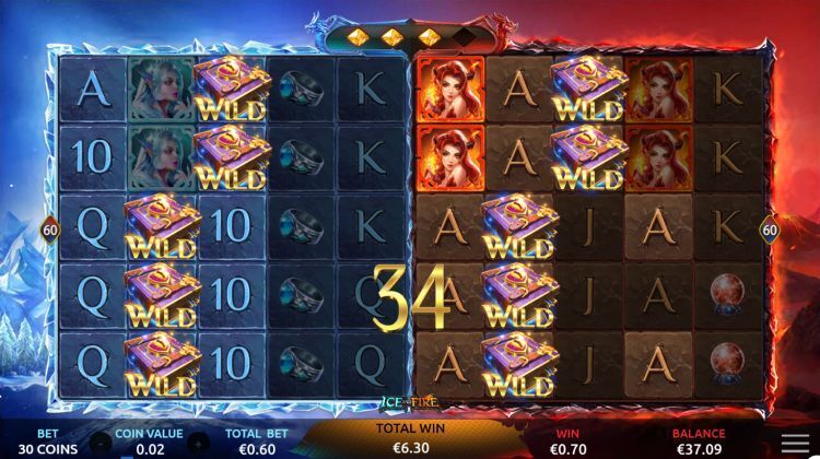 Ice and Fire Yggdrasil slot win