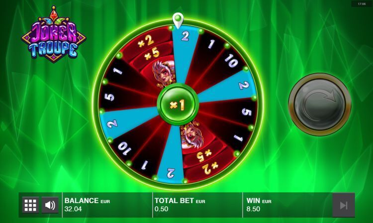 Joker Troupe Green Joker Wheel Bonus