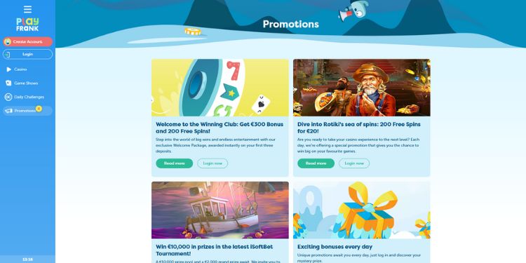 PlayFrank – Promoties en Bonussen