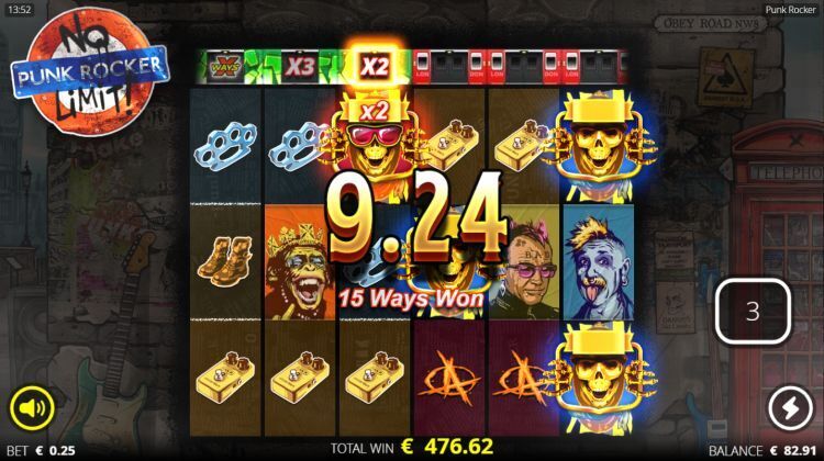 Punk Rocker slot review free spins