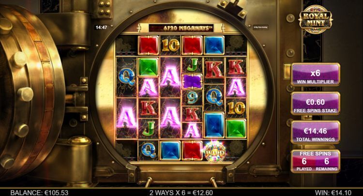 Royal Mint Megaways slot bonus win