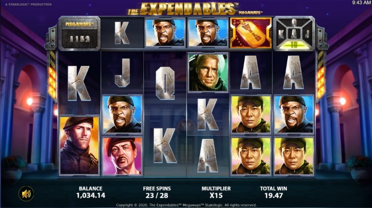 The Expendables Megaways slot Free Spins