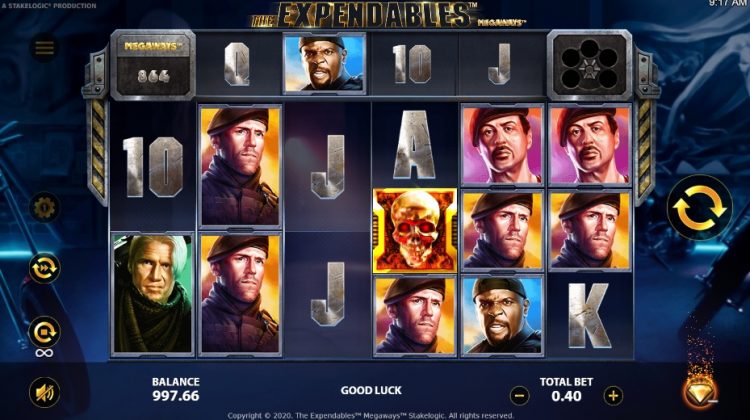 The Expendables Megaways online slot gameplay