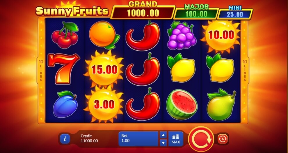 playson - sunny fruits online slot