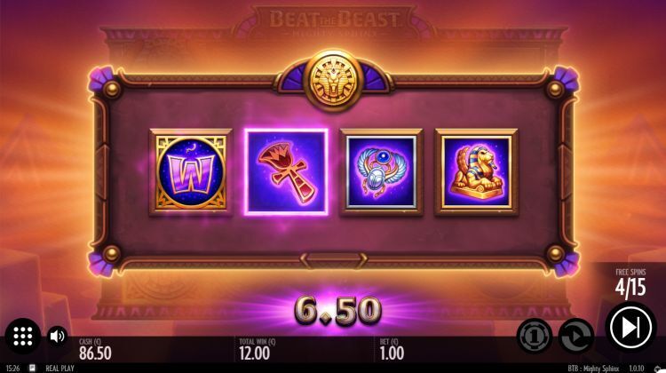 Beat The Beast: Mighty Sphinx gokkast bonus gameplay