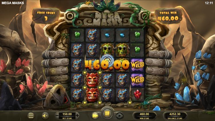 Mega Masks online slot gameplay