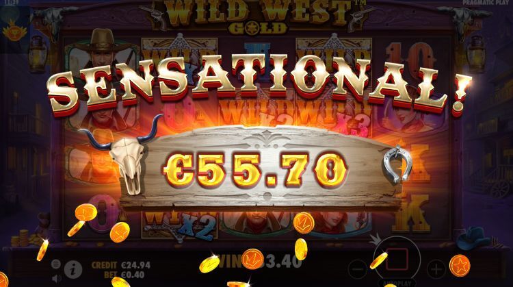 Wild West Gold slot bonus win