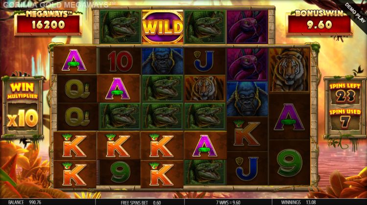 Gorilla gold megaways slot free spins