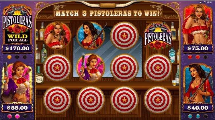 Pistoleras online slot bonus gameplay