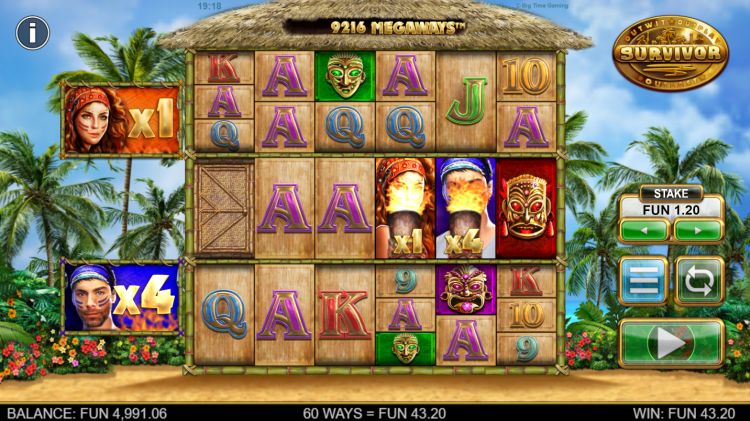 Survivor Megaways slot big time gaming big win