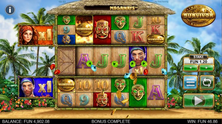 Survivor Megaways slot big time gaming bonus