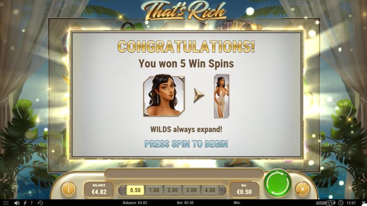 That's Rich slot Free Spins bonus trigger