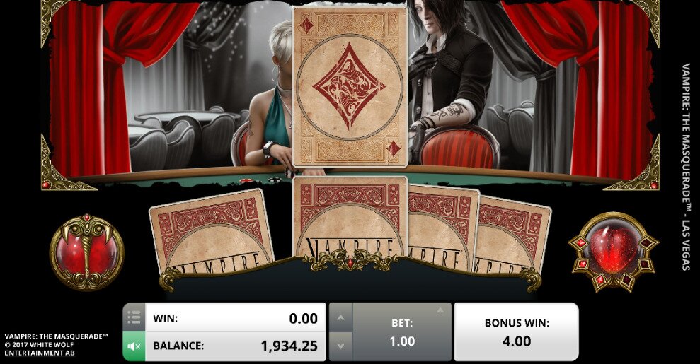 Vampire The Masquerade Las Vegas online slot bonus