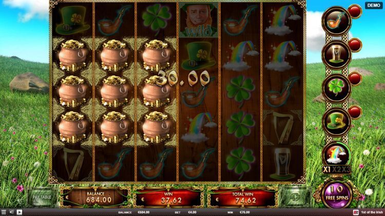 1st of the irish slot gameplay Red Rake