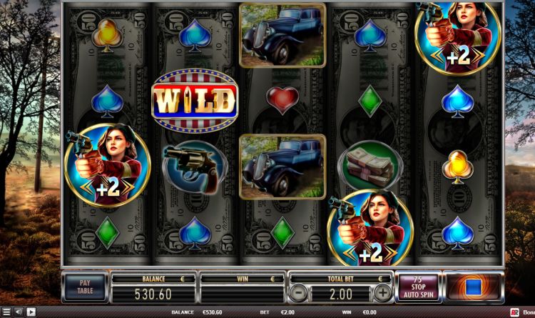 Bonnie and Clyde slot red rake win bonus trigger