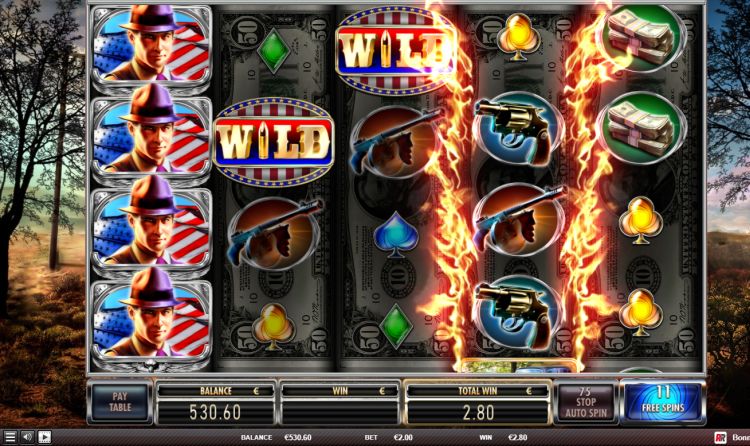 Bonnie and Clyde slot red rake win bonus win