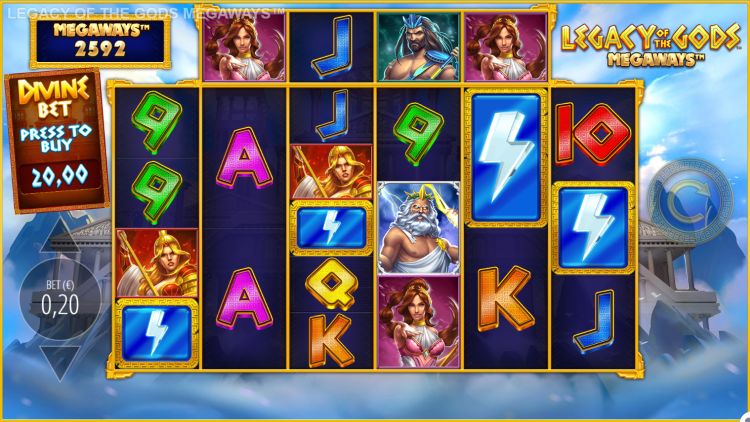 Legacy of the Gods Megaways slot bonus trigger