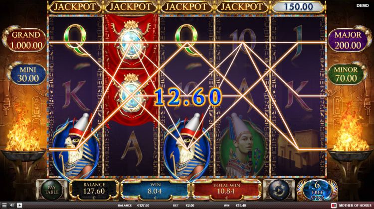 Mother of Horus slot review free spins