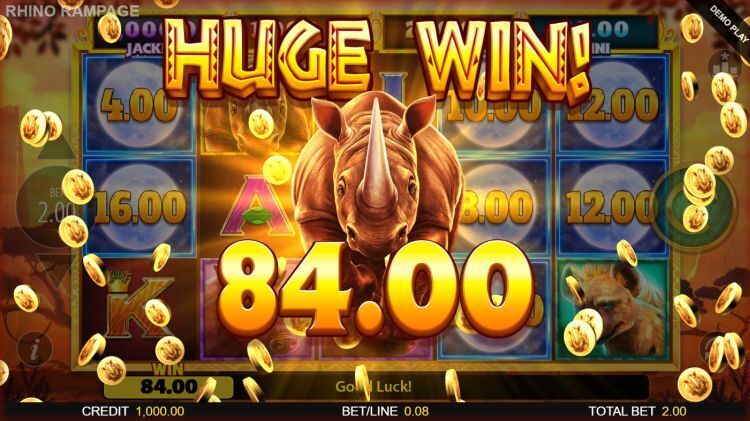 Rhino Rampage gokkast huge win