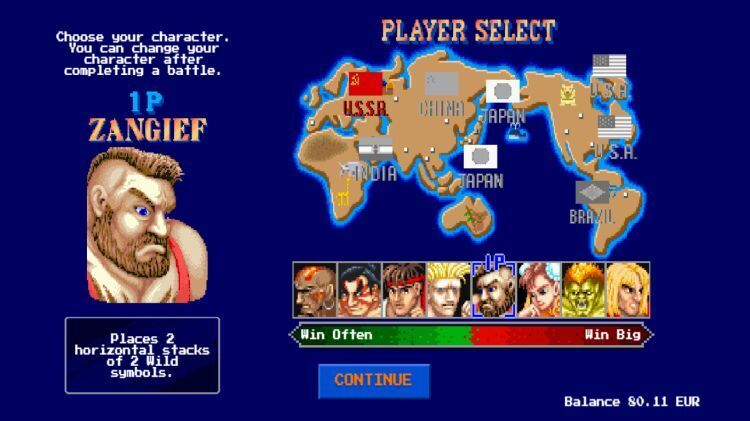 Street Fighter 2 gokkast gameplay review