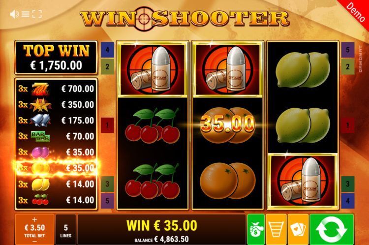 Win Shooter online slot gameplay