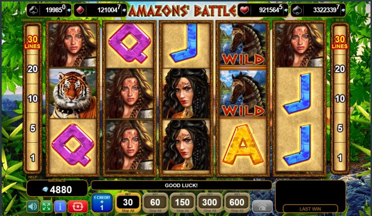 Amazon's Battle online slot gameplay