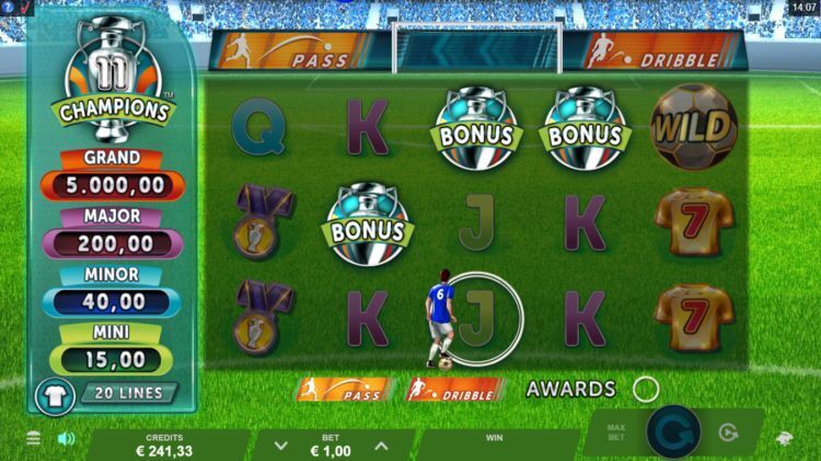 11 Champions online slot bonus trigger
