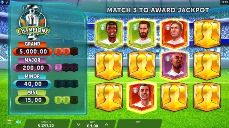 11 Champions slot Microgaming jackpot