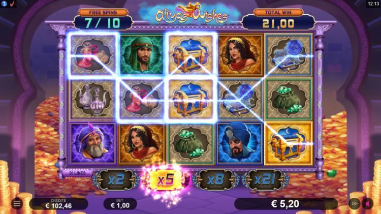Aliya's wishes slot review free spins win