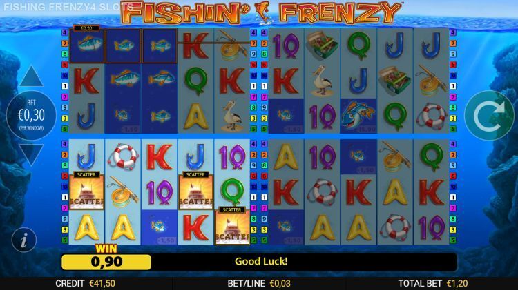 Fishin Frenzy Power 4 slots review bonus trigger
